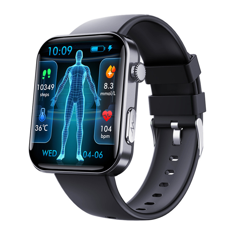 Cross-border F300 smart watch ECG heart rate alarm exercise factory on behalf of the fifth generation of blood glucose uric acid blood glucose
