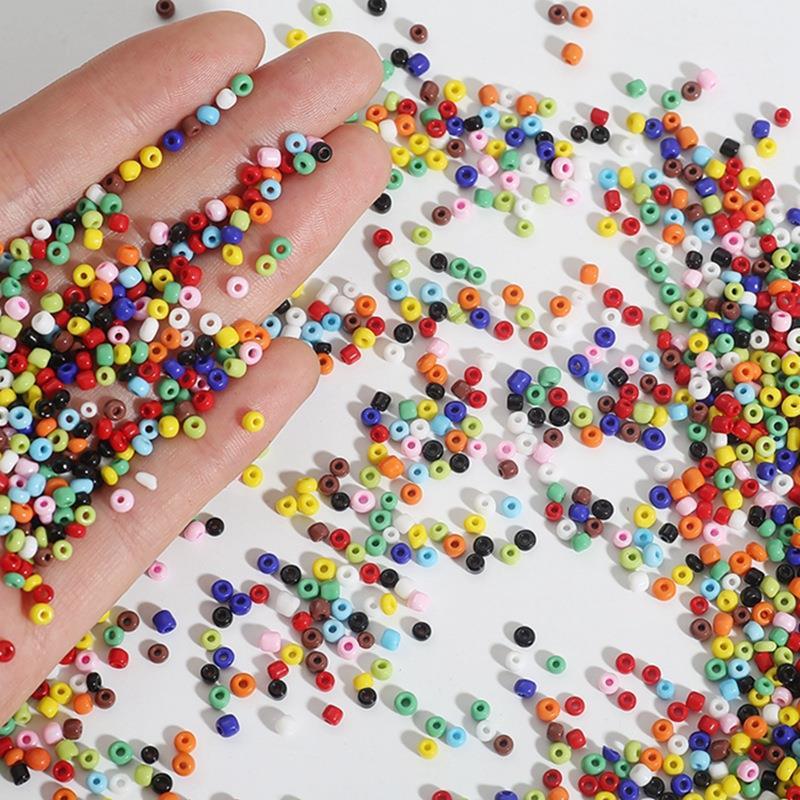 Diyアクセサリー手作り十字刺繍玉かんざしガラス米珠散珠実色米珠ウェディングバッグ部品卸売り|undefined