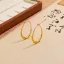 椭圆气质新款小众耳圈