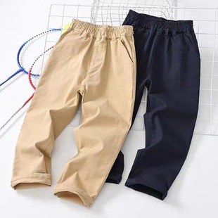 Boys' Anti-Mosquito Pants Thin Summer Medium and Large Kidsren's 2025 New Kidsren's Cotton Pants Boys Summer Casual Pants
