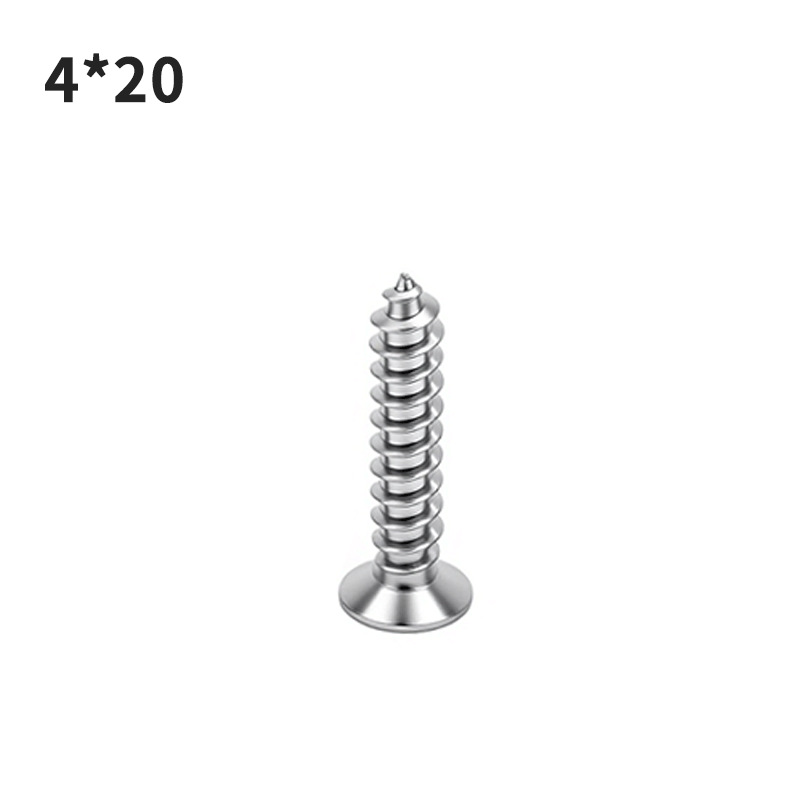 Jinrongda hardware endurecido Acero inoxidable 4*16 tornillo autorroscante de fundición de precisión tornillo de acero inoxidable tornillo de cabeza avellanada al por mayor