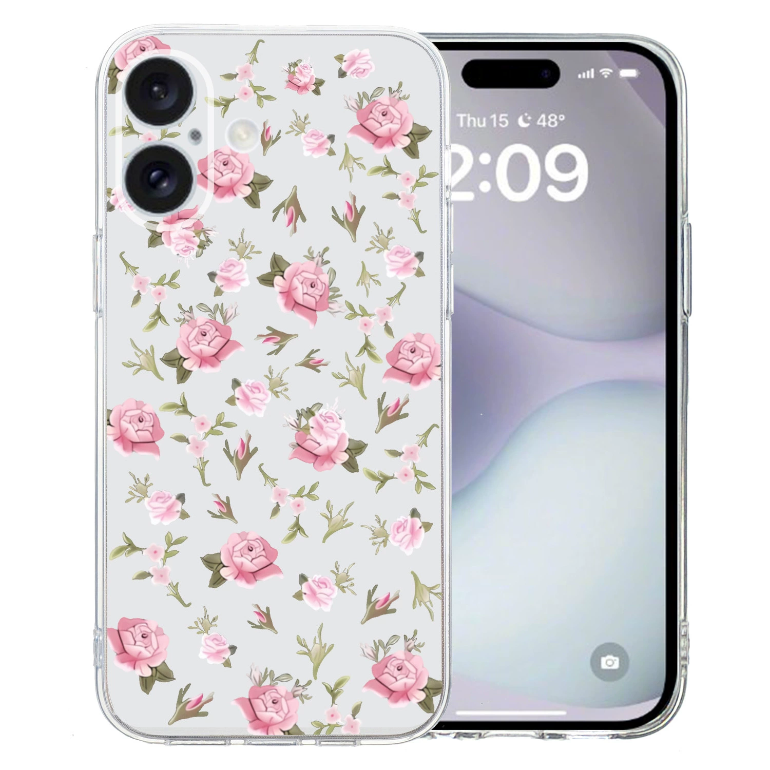 Чехол для телефона Samsung, совместимый с iPhone16, с мультяшным рисунком, для модели Pro, защита от падений, с цветочным принтом