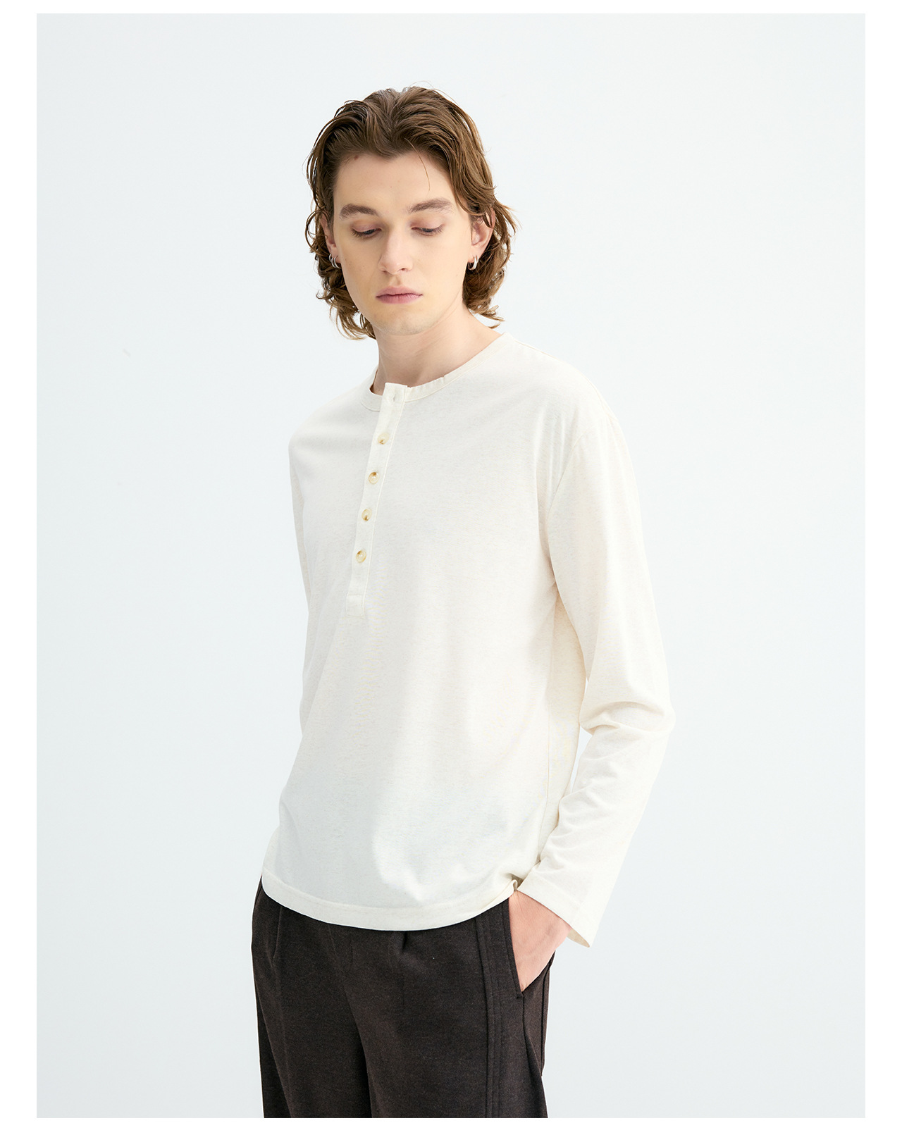 UNF 250g Henry Neck Long-Sleeve Tee