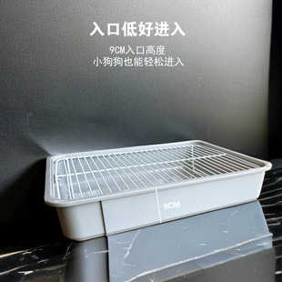 Dog toilet anti-excrement dog stool iron grid net excrement urine basin dog sand basin stainless steel shelf with feet dog toilet TYmy