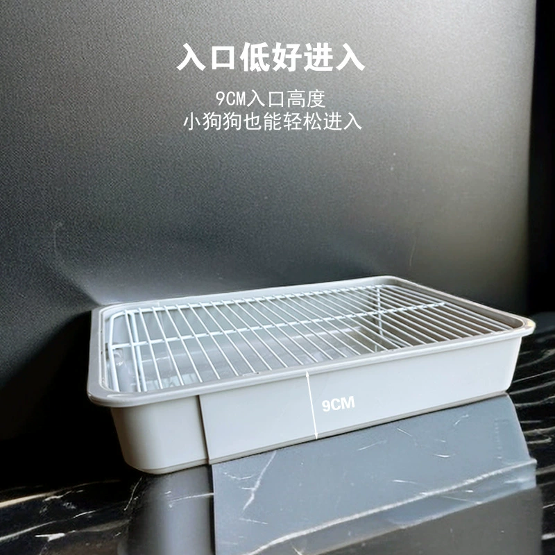 Собака унитаз против дерьма Собака стегает железную сетку сетки дерьмовый таз для собак Песчаный таз из нержавеющей стали полка с ножками для собак туалет TYmy