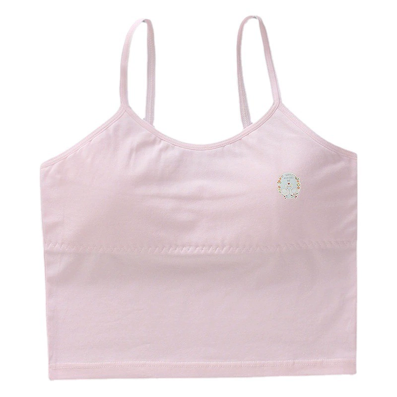Маленький жилет для девочек, нижнее белье, внутренняя одежда для детей старшего возраста, бюстгальтер для этапа развития, хлопковый летний топ-труба для детей 10–15 лет.