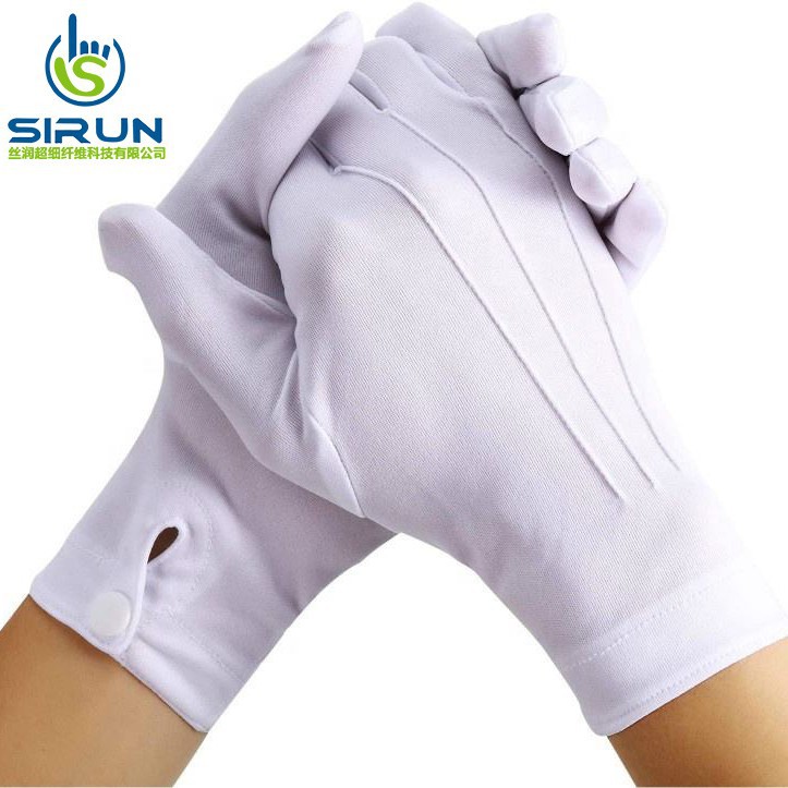 阅兵三筋纯棉礼仪服务手套餐饮手套背筋检阅执勤演出保安军队手套