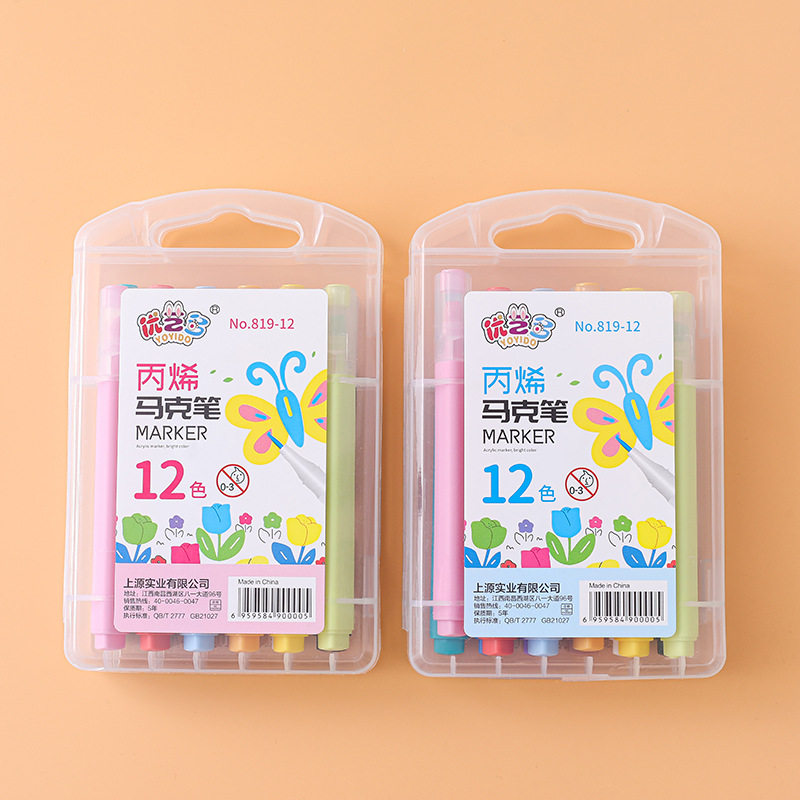 1 Set Solid Color School Plastic Preppy Style Marker Pen display picture 4