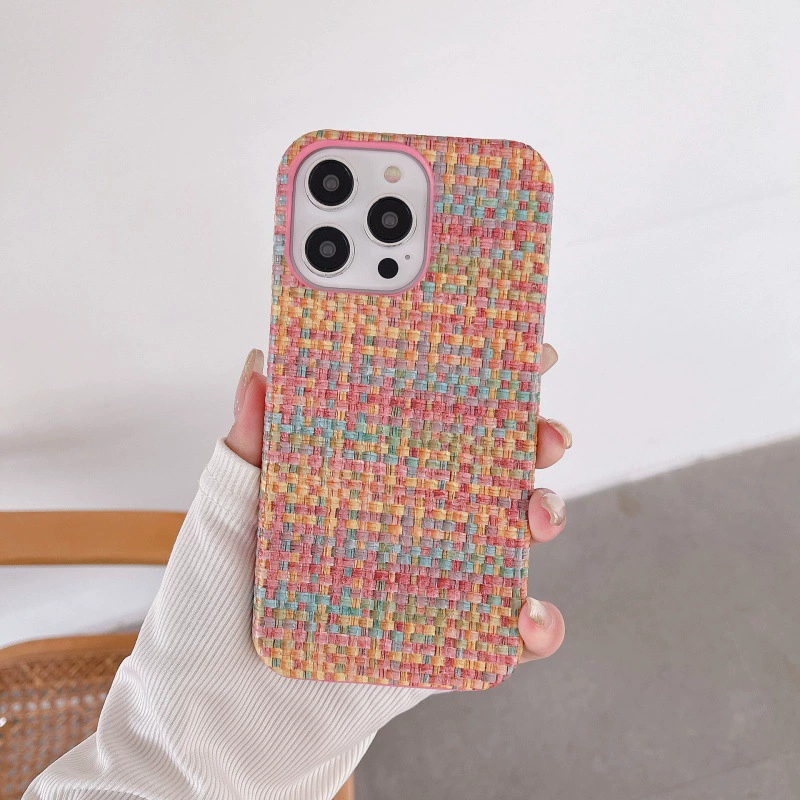 Чехол для телефона Apple iPhone 11–15 совместимый, вязаный «свитер», противоскользящий демисезонный