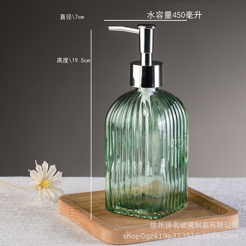 スポット卸売アマゾンプッシュ式ガラス手指消毒剤垂直パターン増粘ボストンシャワージェルローションボトル|undefined