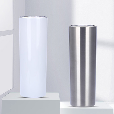 Cross border 20OZ Slimming skinny Tumbler Stainless steel Straight Cup heat preservation Straw cup Car Cup