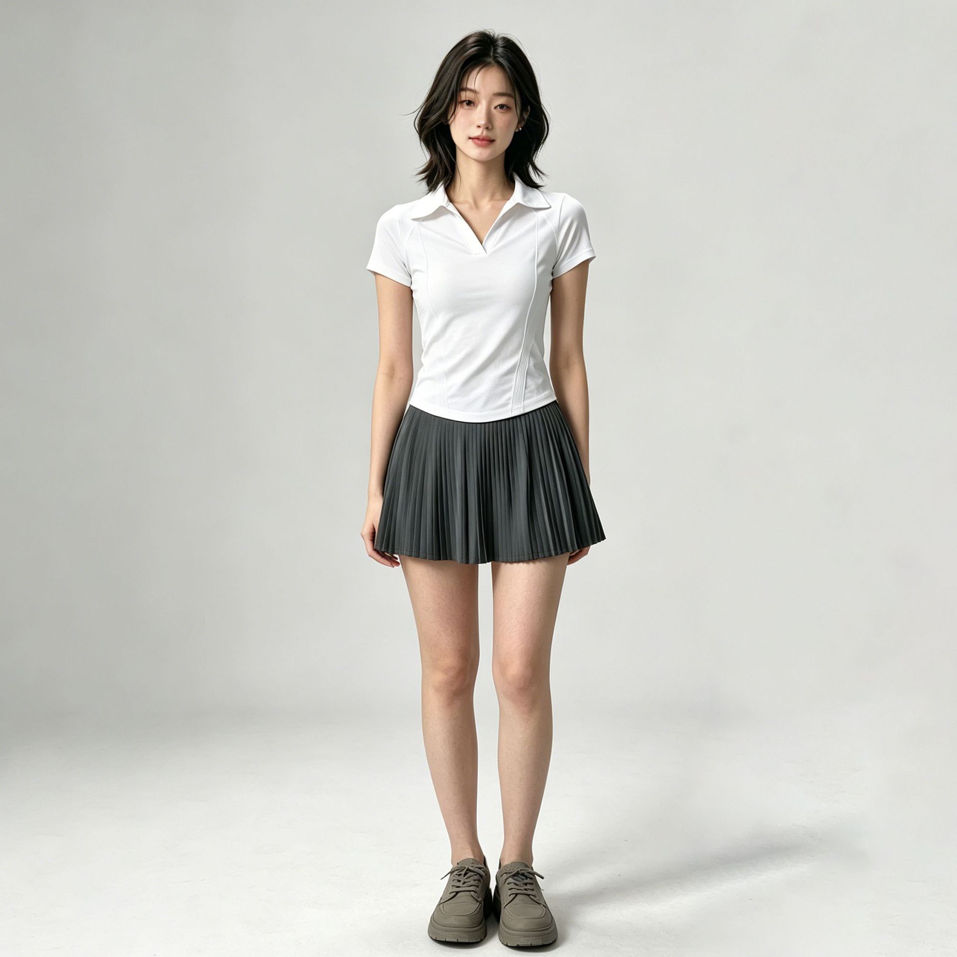 A-Line Pleated Tennis Skirt for Women, Summer Badminton Skirt Shorts, High-Waisted Training Fitness Wear, Anti-Exposure Sports Short Skirt