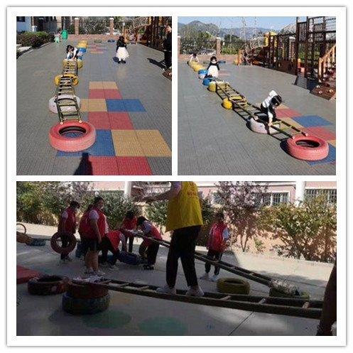 WBZ7 kindergarten climbing ladder ladder bamboo ladder straight ladder 2 meters 3 meters 4 meters household engineering power decoration ladder people