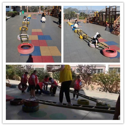 WBZ7 kindergarten climbing ladder ladder bamboo ladder straight ladder 2 meters 3 meters 4 meters household engineering power decoration ladder people
