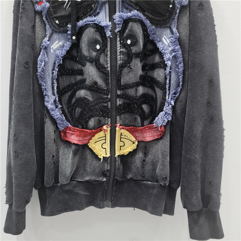 2025 otoño nuevo estilo coreano relajado casual versátil chaqueta con capuz estilo de mujer chaqueta de nicho vaquero