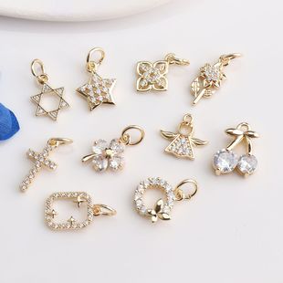 14K����ɫ΢��ʯ��â�� ���~�����ǵ������ diy����朒��