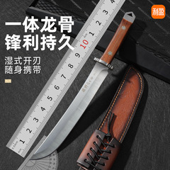 高硬度アウトドア薪割りキャンプナイフ一体型キール釣り登山フィールドサバイバルサムライストレートナイフ