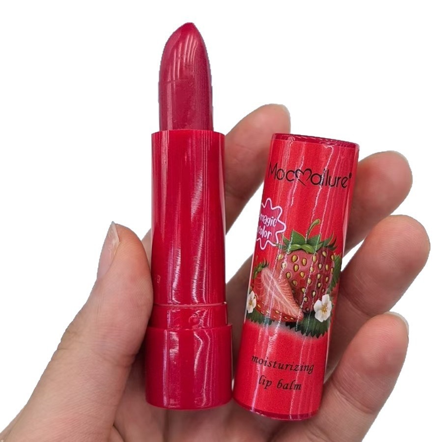 Mocoallure Cross-border Strawberry Ball Lipstick Humectant Tempered Strawberry Lipstick Combination Kit