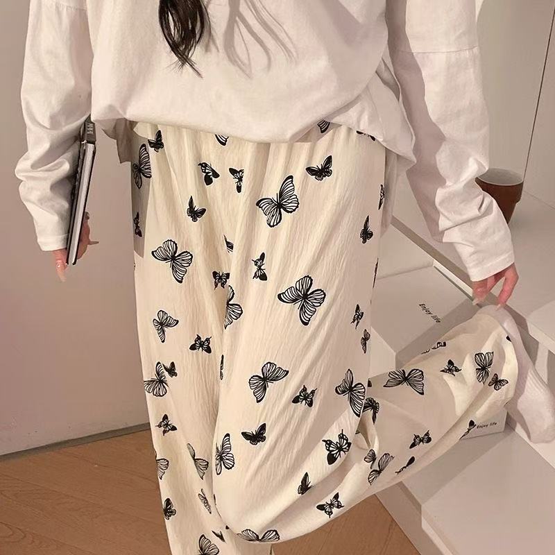 Cloud Cotton Pajama Pants for Women, Spring and Autumn Walking Pants, Printed Pants with Drape, Summer Student All-Season Universal Home Wear, Cute and Fun Cloud Cotton Pajama Pants for Women, Spring and Autumn Walking Pants, Printed Pants with Drape, Summer Student All-Season Universal Home Wear, Cute and Fun