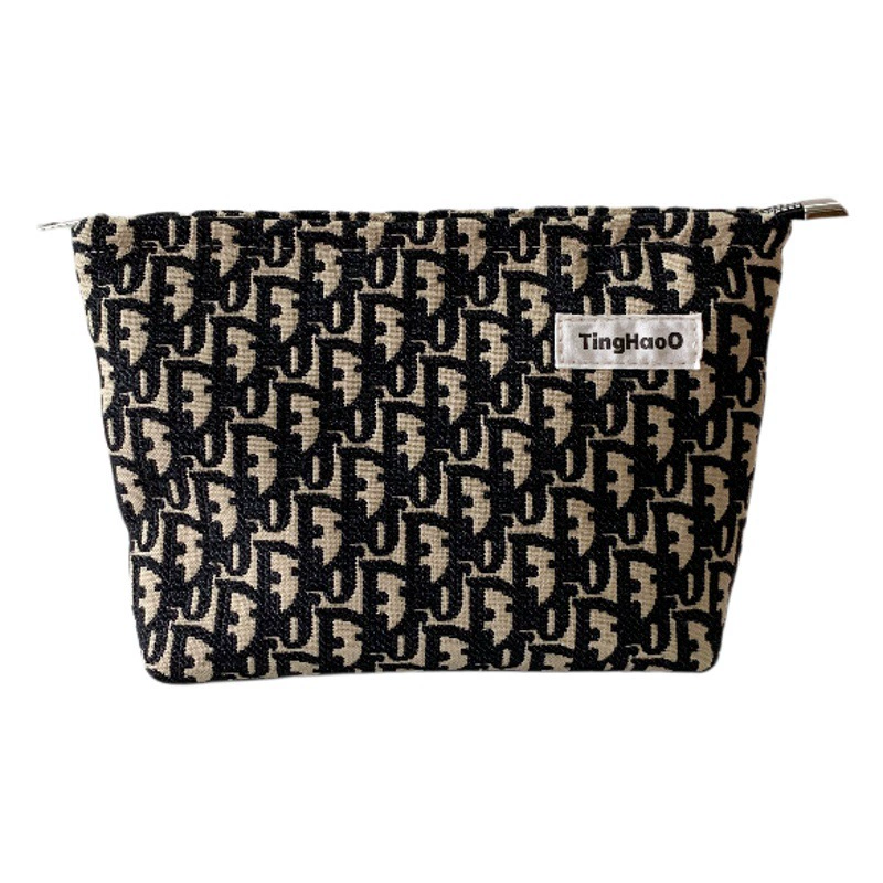 Оригинальная нишевая тканевая косметичка с высокой цветовой текстурой, толстая и прочная Портативная сумка для хранения, европейский и американский клатч