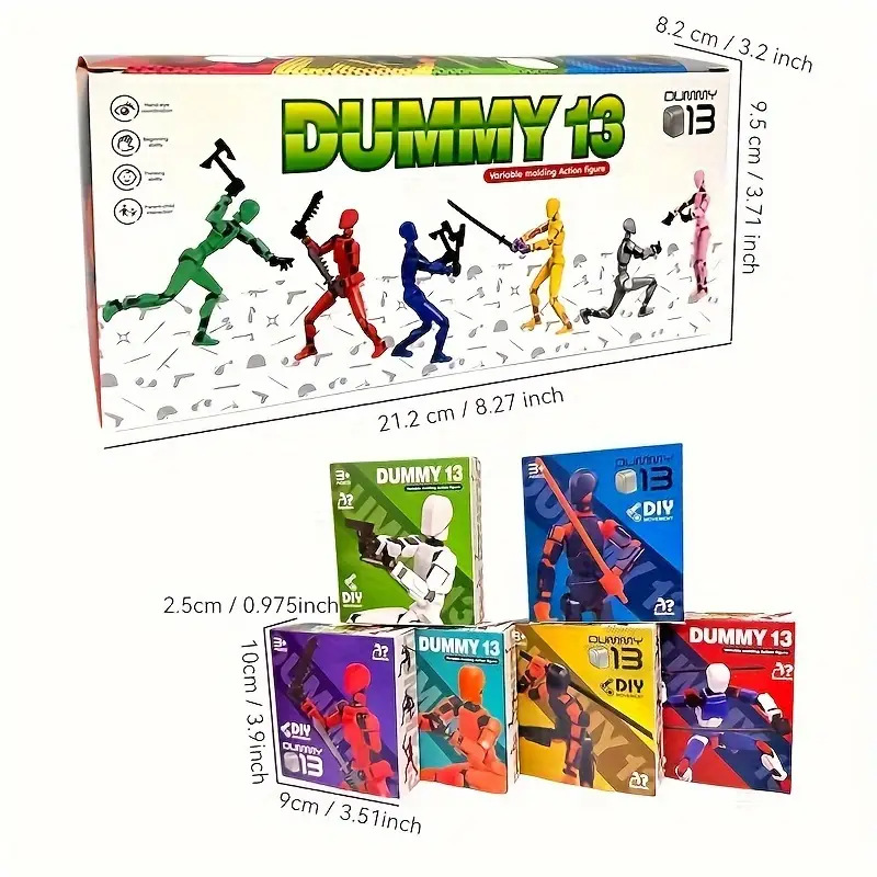 Caja de colores - hombre articular de seis colores