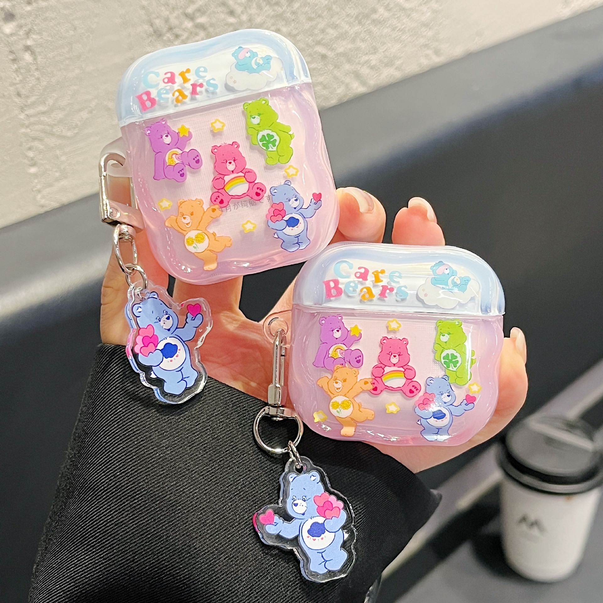 Cubierta de auriculares IMD Rainbow Bear para AirPods Pro Cubierta de auriculares Bluetooth AirPods3 / 4 generación a prueba de caídas