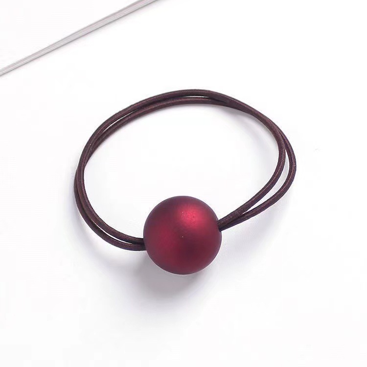 Elástico joyas de cabello de moda con frijoles frescos M anillo de cereza cuerda de cabello al por mayor de la banda de goma cabeza de 100 bolas de cabello rojo una variedad de alta elástica