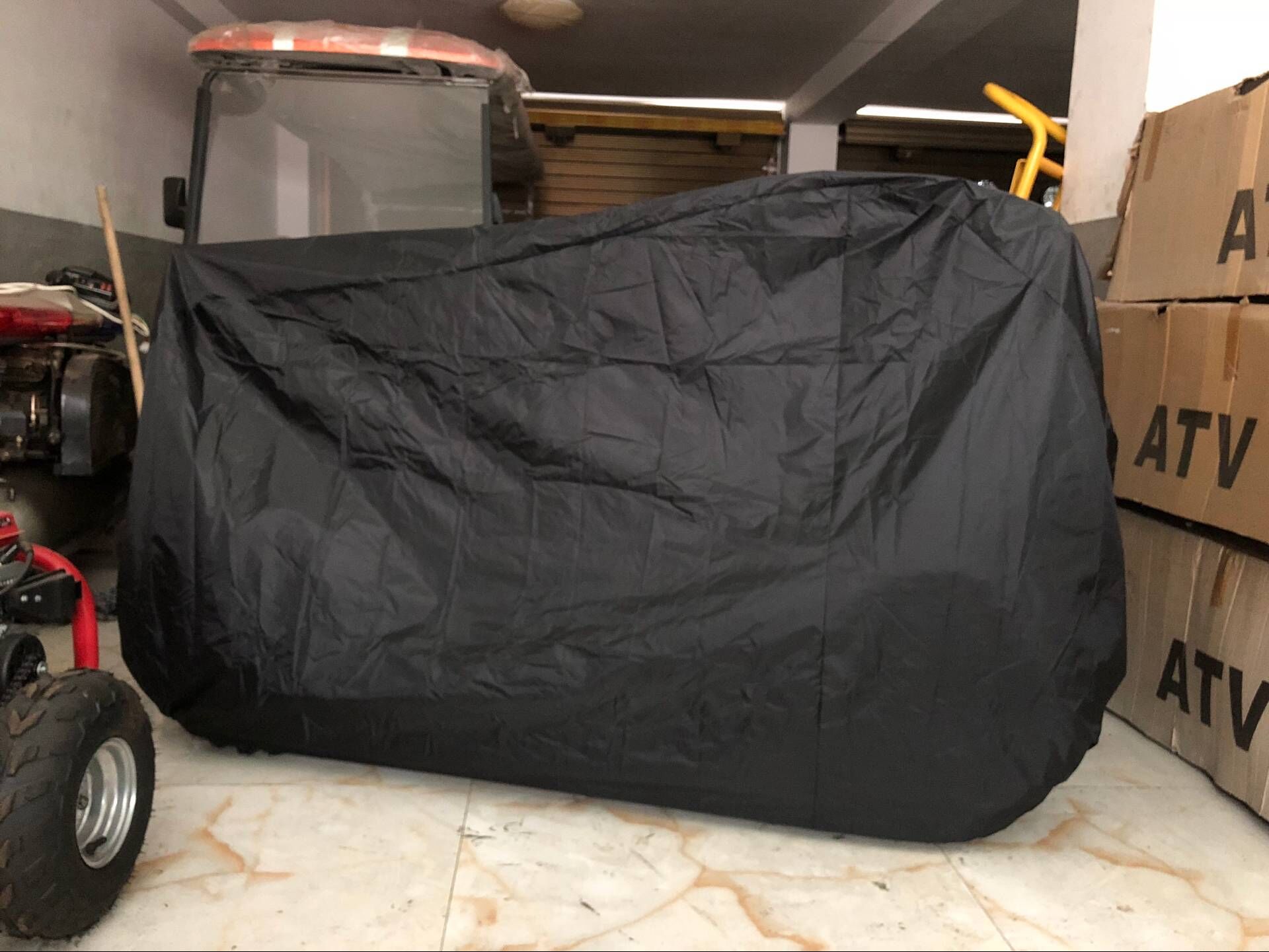 190t Polyester Taffeta Beach Vehicle Cover, All-Terrain Atv Cover, Sun Protection and Rain Protection, Black/Camouflage/Silver