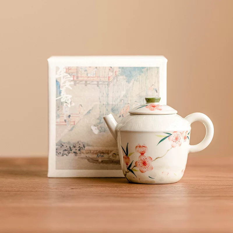 Tea set, small ceramic teapot, hand painting