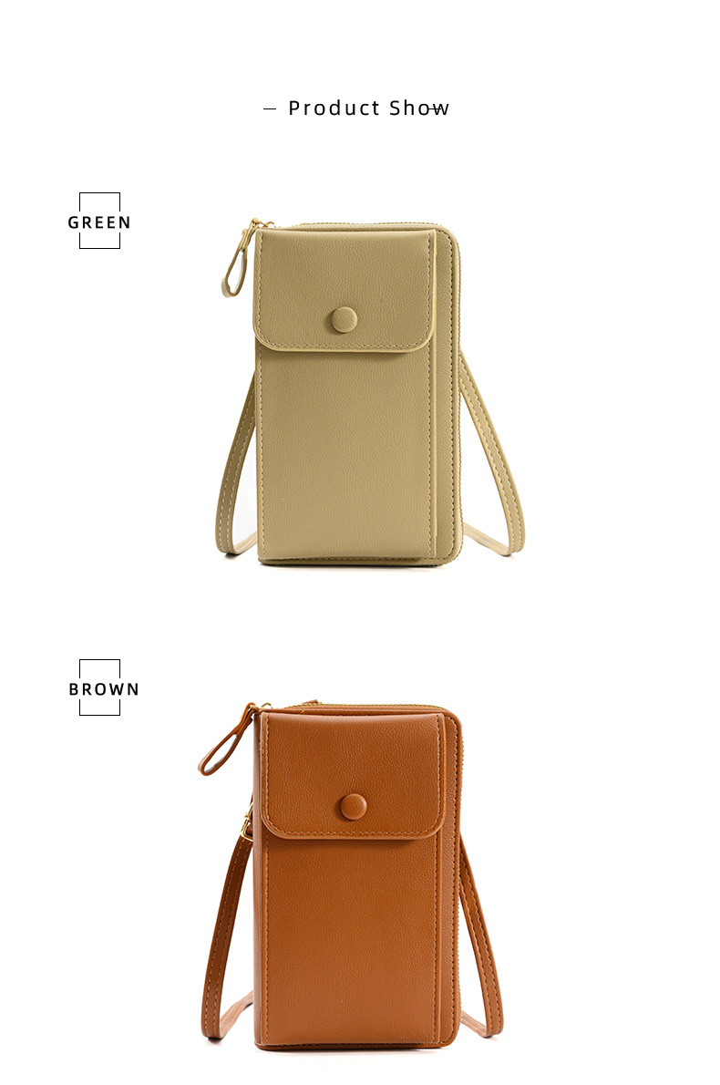 Women's Spring&summer Pu Leather Solid Color Basic Square Zipper Phone Wallet display picture 6