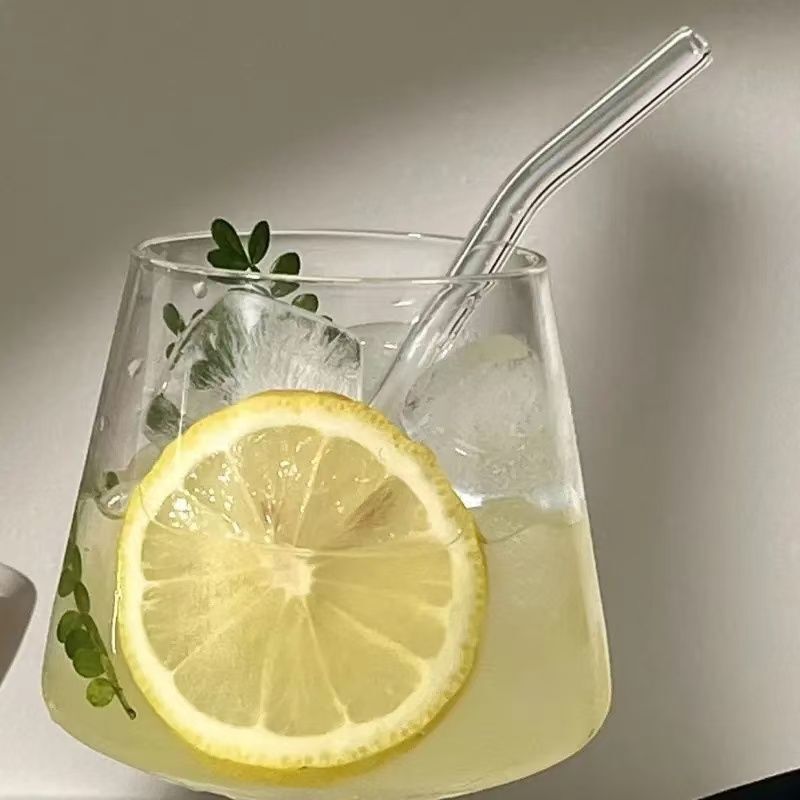 ins网红餐厅玻璃酒杯苏打水气泡杯矮脚白兰地杯冰咖啡杯饮料杯子|undefined