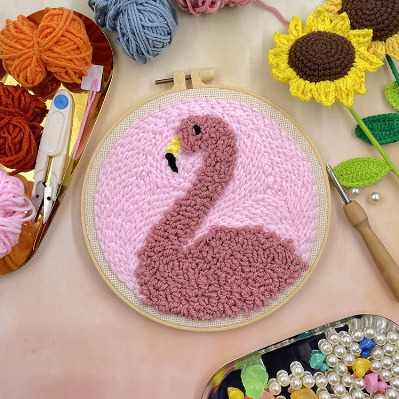 Новый набор материалов для DIY вышивки игла П poke embroidery материал сумка Punch Needle & Rug Punch игла для вышивания крестом клиент,