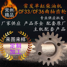 常州常发柴油机曲轴正时齿轮 cf33cf36柴油机曲轴齿轮配件船跨境