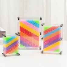 彩虹塑料方形手印3D克隆手模百变立体针雕画厂家直销外贸跨境批发