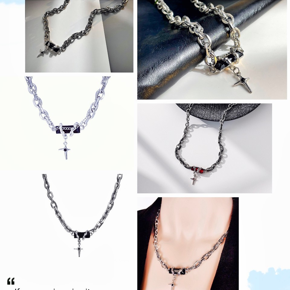 Collier pour homme en acier titane, inaltérable, accessoire simple et polyvalent, chaîne de pull, nouvelle tendance, unique et populaire_voghion.com