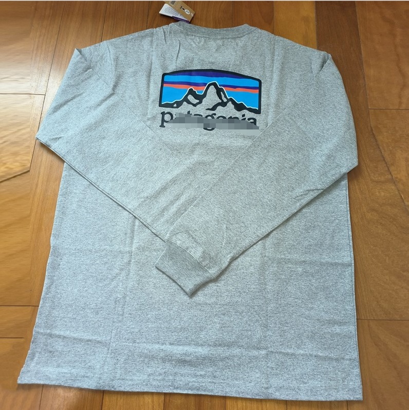 Logotipo de comercio exterior Classic Outdoor Mountain Series Camiseta de manga larga del mismo estilo para hombres y mujeres