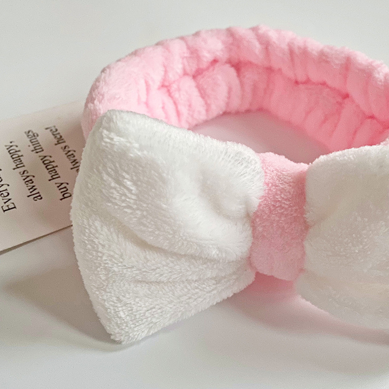 Estilo coreano simple creativo coral terciopelo arco banda para el cabello lindo diadema lavado de cara maquillaje banda para el cabello mujer neta accesorios para el cabello rojo