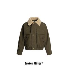 Broken Mirror 2025秋季New美式复古毛领工装休闲夹克外套