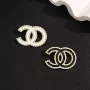 字母黑白水钻合金领针