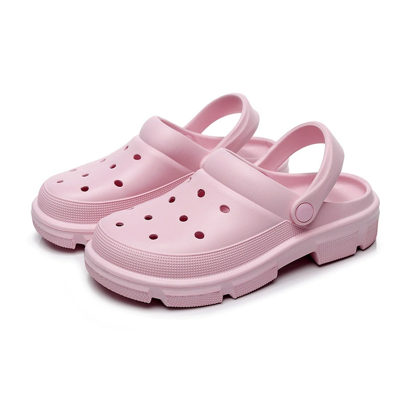 Однотонные Crocs женские весна и лето домашняя обувь с толстой подошвой пляжные ботоу EVA сандалии и тапочки для мужчин