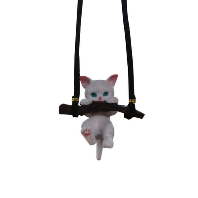 Internet Celebrity Swing Cat Car Pendant Wholesale Car Interior Decoration Car Interior Accessories Rearview Mirror Pendant Pendant Lanyard (Car ornaments) - swing-kitten-pendant