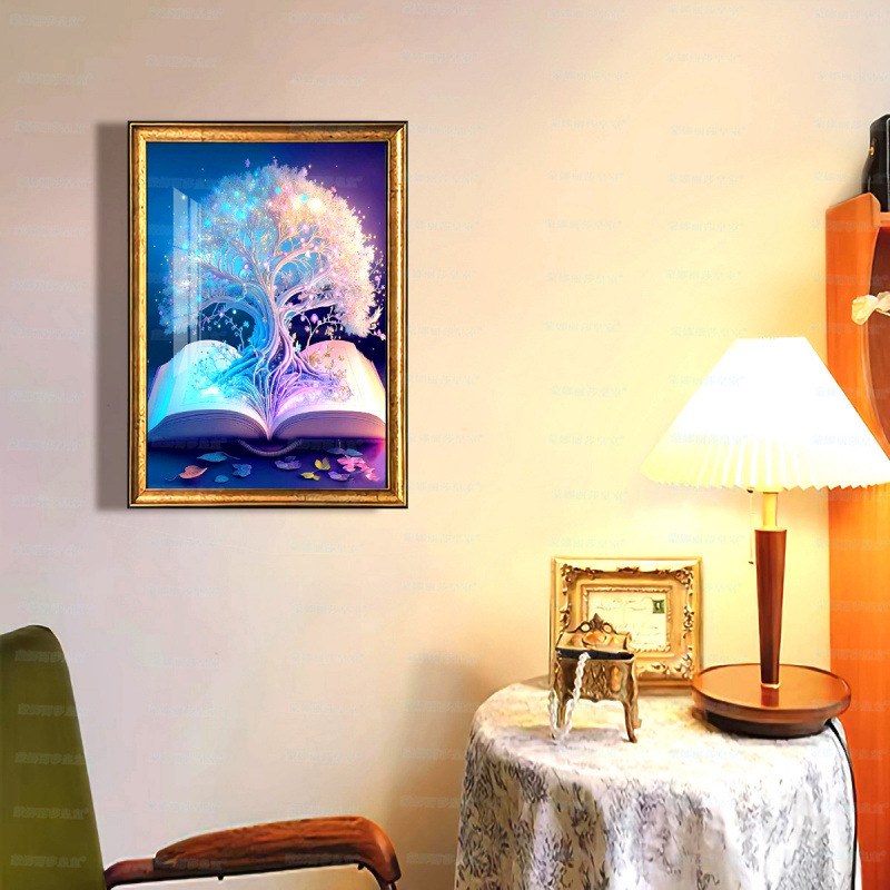 Mona Lisa real bordado cruzado árbol estrellado nuevo estilo simple fresco encantador sala de estar frontal bordado a mano image 2