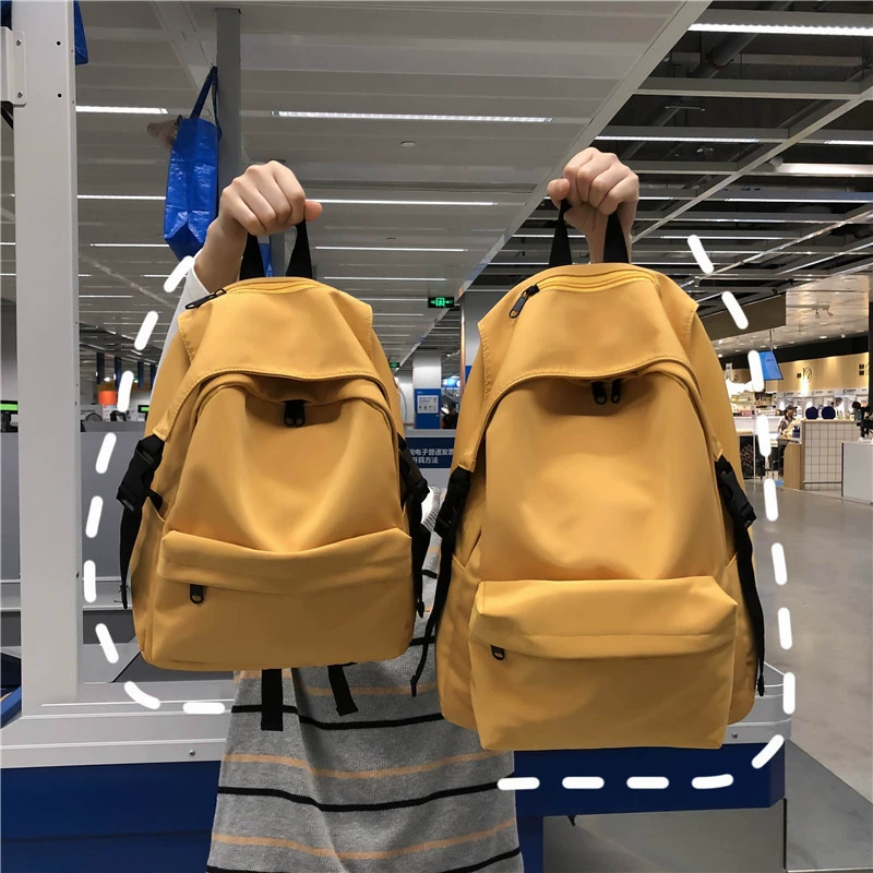 Nylon backpack, Japanese/Korean style, capacious student shoulder bag, lightweight 0.46 kg
