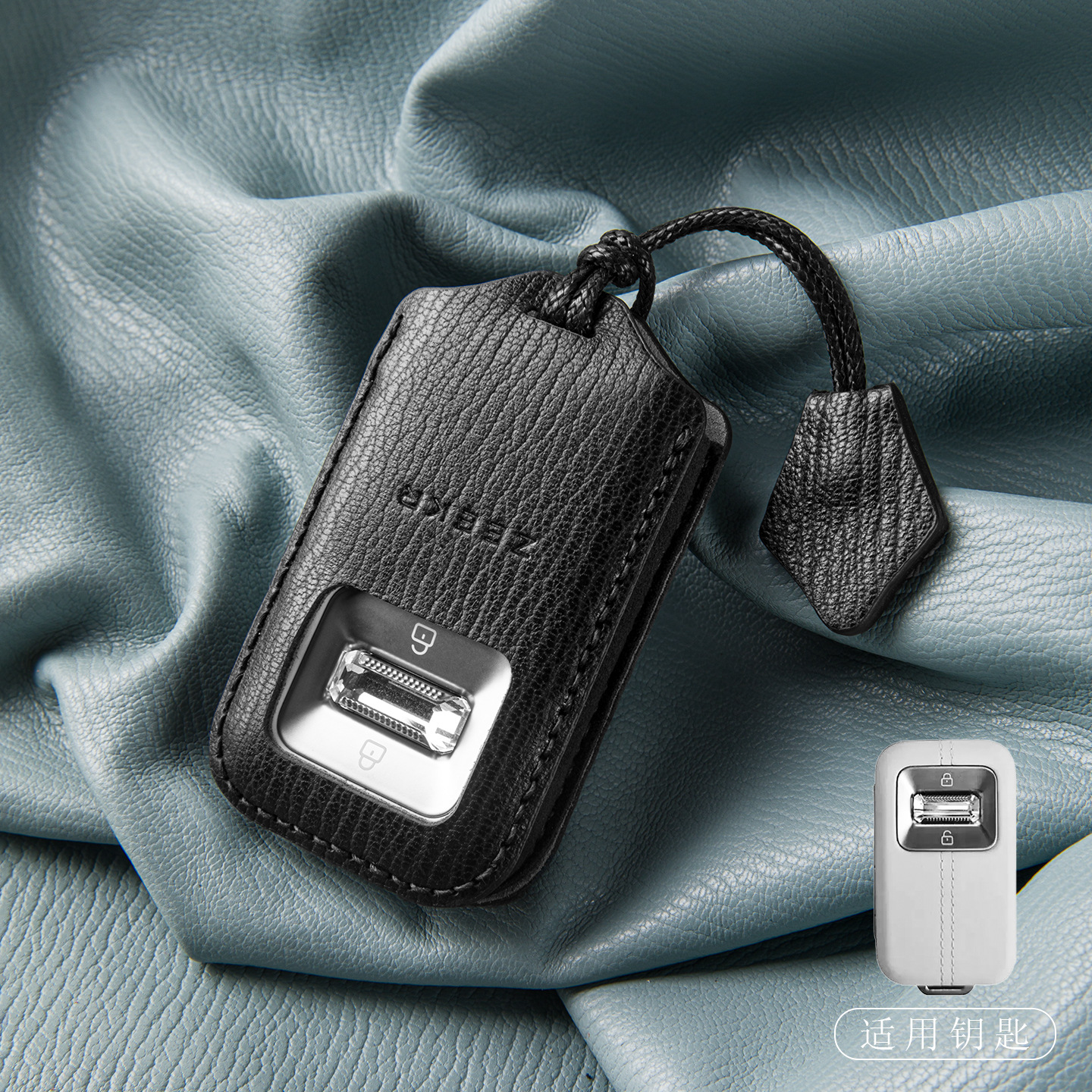 Suitable for 2026 Model Updated Zeekr 8X Genuine Leather 001 Key Case, Zeekr 9X Car Key Cover, High-End Key Holder for Men and Women