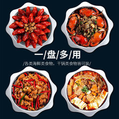 Stainless Steel Lobster Platter, Octagonal Crab Pot, Dry-Pot for Spicy & Mala Flavor, Special Basin for Braised Pork, Shallow Pan for Sour Cabbage Fish, and Crawfish.
