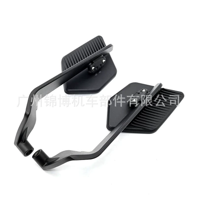 Motorcycle electric vehicle modified new Motorcycle rearview mirror - 6055-black-blue-glass