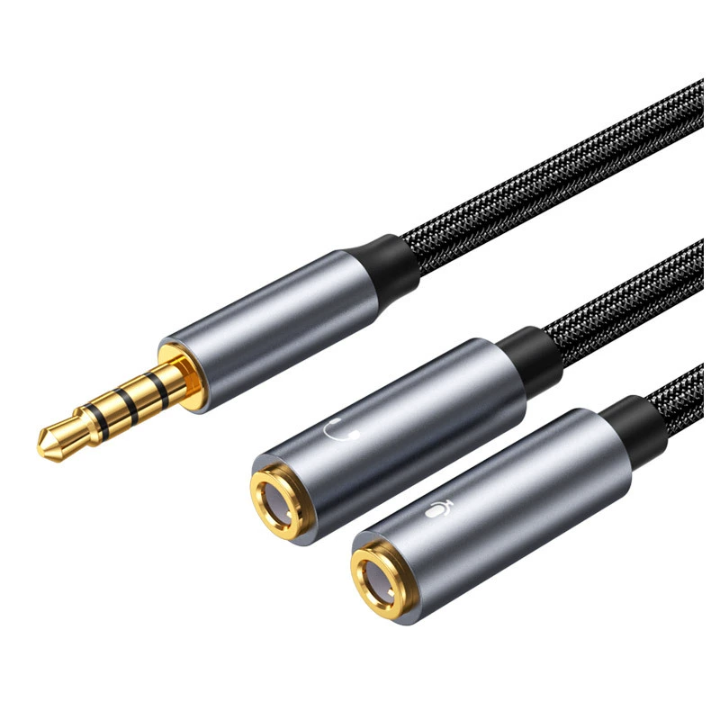 Headphones, laptop, adapter cable, 3.5mm, 2 in 1