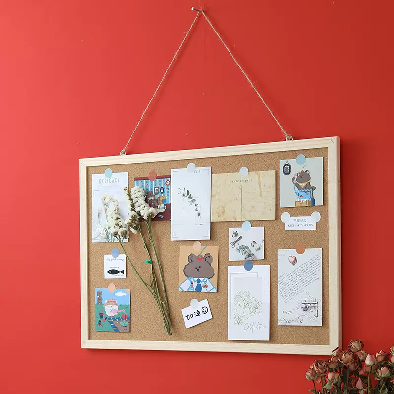 ins软木板照片墙留言板挂式家用记事创意公告栏水松板幼儿园