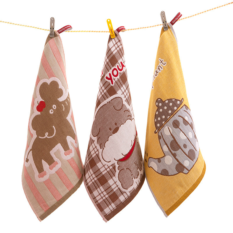 Pure Cotton Gauze Large Square Towel 34X40 Kidsren's Baby Category a Cartoon Lanyard Face Wash Kindergarten Square Small Towel Pure Cotton Gauze Large Square Towel 34X40 Kidsren's Baby Category a Cartoon Lanyard Face Wash Kindergarten Square Small Towel