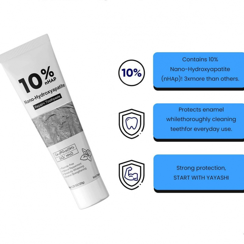 跨境专供10% Hydroxyapatite Toothpastes纳米羟基磷灰石美白牙膏|undefined
